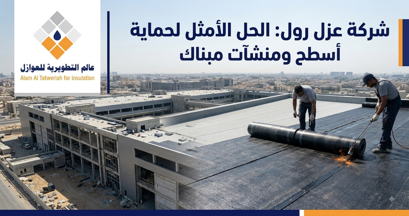 تبحث عن شركة عزل رول موثوقة؟ عالم التطويرية للعوازل تقدم خدمات عزل بيتومين احترافية بخامات معتمدة وضمان يصل إلى 10 سنوات. تواصل معنا الآن.